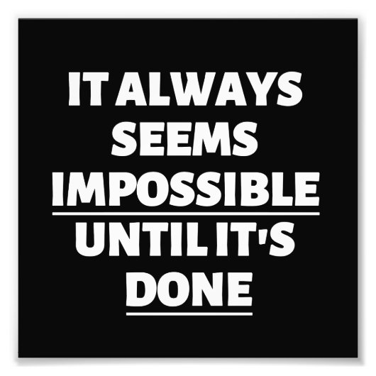 それが終わるまで、いつも不可能に思える フォトプリント            (正面)