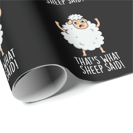 それが羊が動物プンおもしろいダークBGと言ったこと ラッピングペーパー (ロールコーナー)