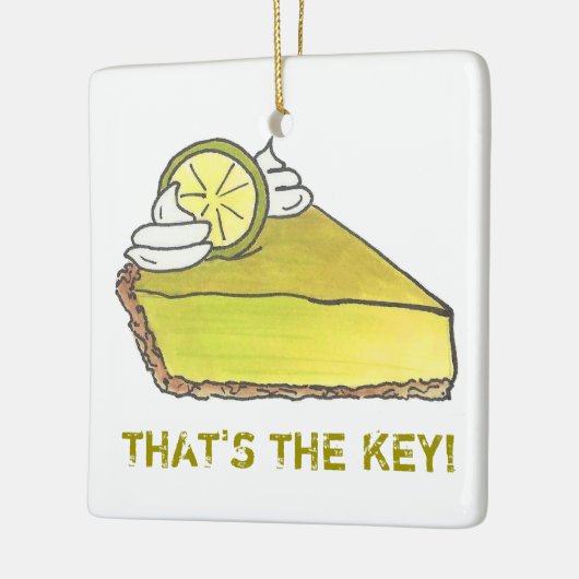 それが鍵フロリダライムパイスライスグルメ セラミックオーナメント (左)