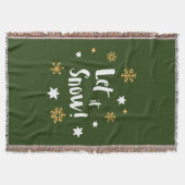"それが雪が降るようにして下さい! "書道のクリスマス スローブランケット (正面)