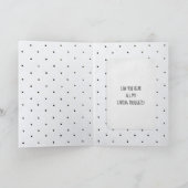 "それが"引用文白の水玉模様の花および蜂があるようにして下さい カード (内部)