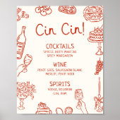 それがAmore Redの図解入りの、写真付きのバー ポスター (正面)