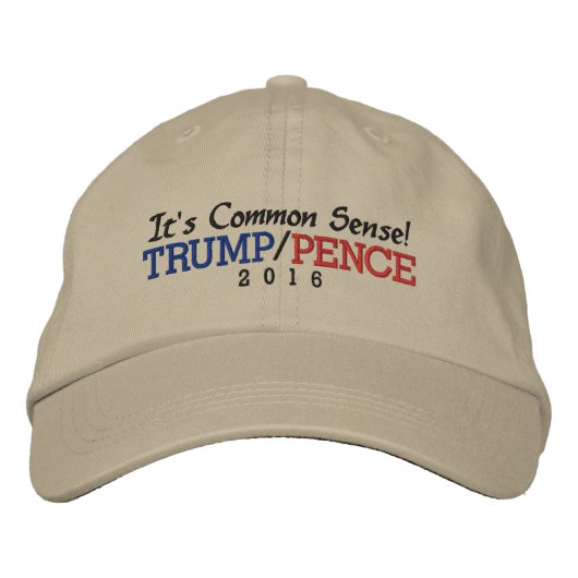 それがCommon Sense Trump Pence 2016 刺繍入りキャップ (正面)