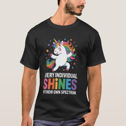それぞれが自分のスペクトルで輝く Tシャツ (正面)