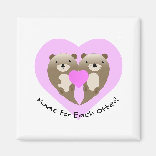 それぞれのカワウソのために作られた マグネット (正面)