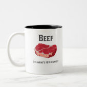 、それであるものが夕食のためあります不平を言って下さい! Tシャツ ツートーンマグカップ (左)