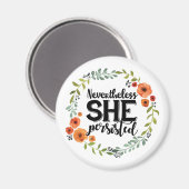 それでもおもしろい彼女は可愛いヴィンテージミームを続けた マグネット (正面/裏面)