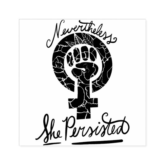 それでも彼女はフェミニズムのシンボルアートを固執した ラバースタンプ (インプリント)