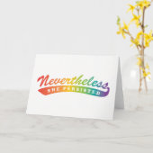 それでも彼女は強情張り続けた。ノートカード カード (黄色い花)