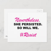 それでも彼女は我々は黒いピンクになるように固執した ポストカード (正面/裏面)