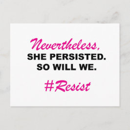 それでも彼女は我々は黒いピンクになるように固執した ポストカード