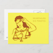 それでも彼女は断固として続けた ポストカード (正面/裏面)