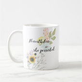 それでも彼女は書道引用文を続けた コーヒーマグカップ (左)