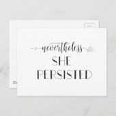 それでも彼女は粘り強い引用文 ポストカード (正面/裏面)