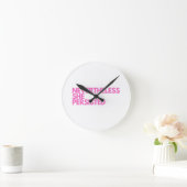 それでも彼女は粘り強い ラウンド壁時計 (ホーム)