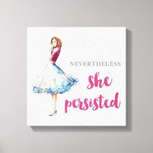 それでも彼女は素晴らしい娘を続けた キャンバスプリント (正面)