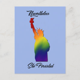 それでも彼女はLGBTのはがきを我慢した ポストカード