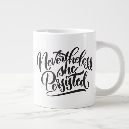 それでも、彼女は両面ジャンボマグカップを続けた ジャンボコーヒーマグカップ (右)