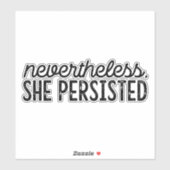 「それでも、彼女は固執した」 シール (シート)