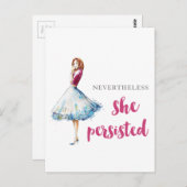 それでも、彼女は素晴らしいギャルを固執した ポストカード (正面/裏面)