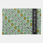 それでテニス転がのタオル |スポーツテーマ キッチンタオル (横)