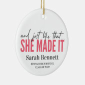 それで卒業のアナウンスしたんだって セラミックオーナメント (右)