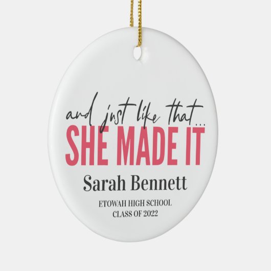 それで卒業のアナウンスしたんだって セラミックオーナメント (右)