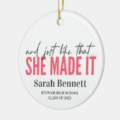 それで卒業のアナウンスしたんだって セラミックオーナメント (左)