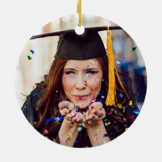 それで卒業のアナウンスしたんだって セラミックオーナメント (裏面)