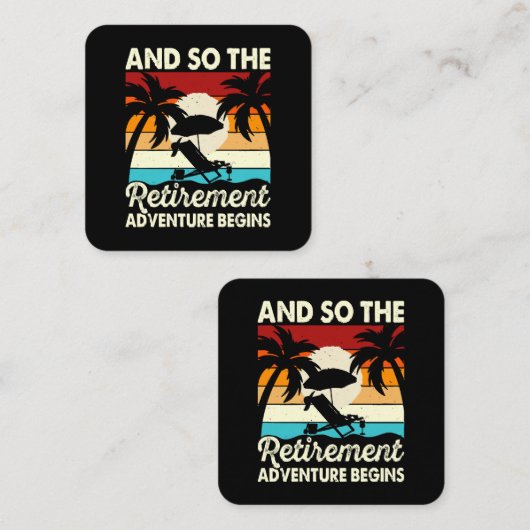 それで引退の冒険が始まる スクエア名刺 (正面/裏面)