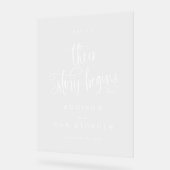 それで彼らの物語は脚本の結婚歓迎を始める アクリルサイン (傾斜)