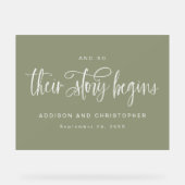 それで彼らの物語は脚本の結婚歓迎を始める アクリルサイン (正面)