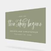 それで彼らの物語は脚本の結婚歓迎を始める アクリルサイン (傾斜)