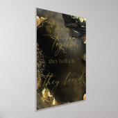 それで彼らは一緒に人生を築き、彼らは引用文を愛した 箔ポスター (レイダウン)