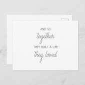 それで彼らは一緒に愛する生活を築いた ポストカード (正面/裏面)
