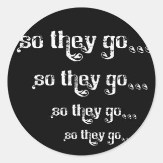 それで彼らは…転がFadeロゴ ラウンドシール