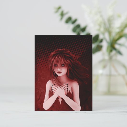 それで彼女はゴシック様式の絵葉書を叫んだ ポストカード (スタンド正面)