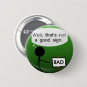 それで、それはよい印-ボタンではないです 缶バッジ (正面&裏面)