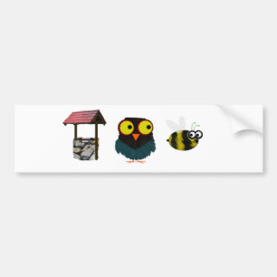 それで、フクロウの蜂-悪い状態はバンパーステッカーもじります バンパーステッカー