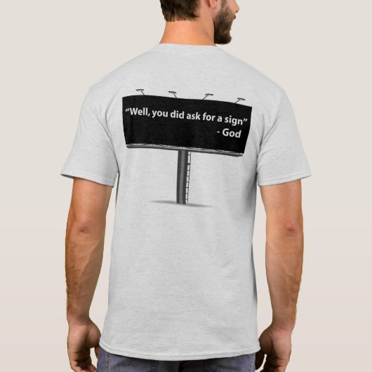 それで、印を頼みました Tシャツ (裏面)
