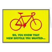 「それで、新しい自転車が欲しかったのを知っているだろう…」 (正面横)