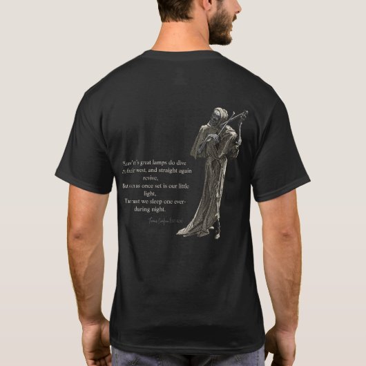 それなら私たちは夜中に一度も寝なければならない Tシャツ (裏面)