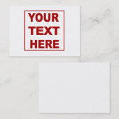 それにあなた自身カスタムな名刺をして下さい 名刺 (正面/裏面)