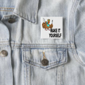 それにあなた自身カスタムな感謝祭トルコをして下さい 缶バッジ (インサイチュ)