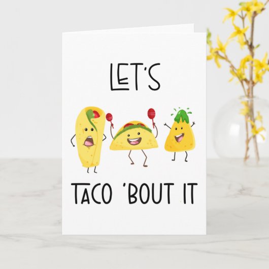 それについてタコ話しよう 面白い あなたのことを考えたカード カード (黄色い花)