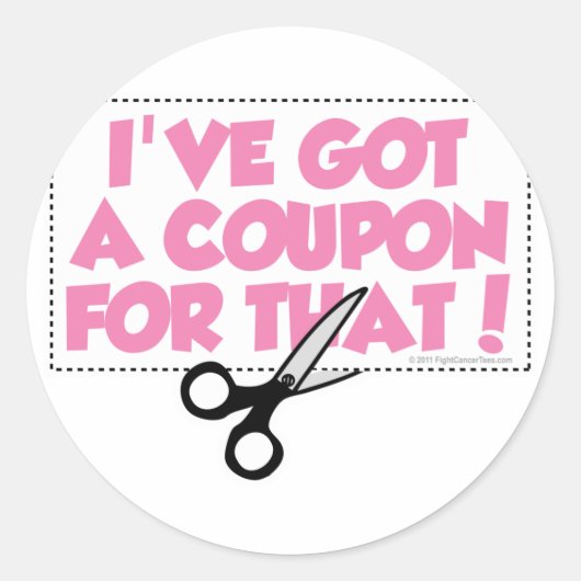 それには得クーポンがある ラウンドシール (正面)