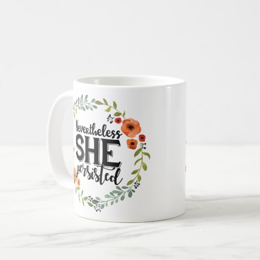 それにもかかわらずおもしろい彼女はかわいいヴィンテージのミーム主張しました コーヒーマグカップ (正面左)