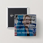 それにもかかわらずエリザベスの養兎場彼女はバッジ主張しました 缶バッジ (正面&裏面)