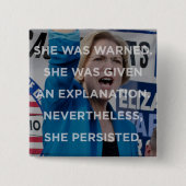 それにもかかわらずエリザベスの養兎場彼女はバッジ主張しました 缶バッジ (正面)