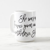 それにもかかわらず彼女はマグ主張しました コーヒーマグカップ (正面左)